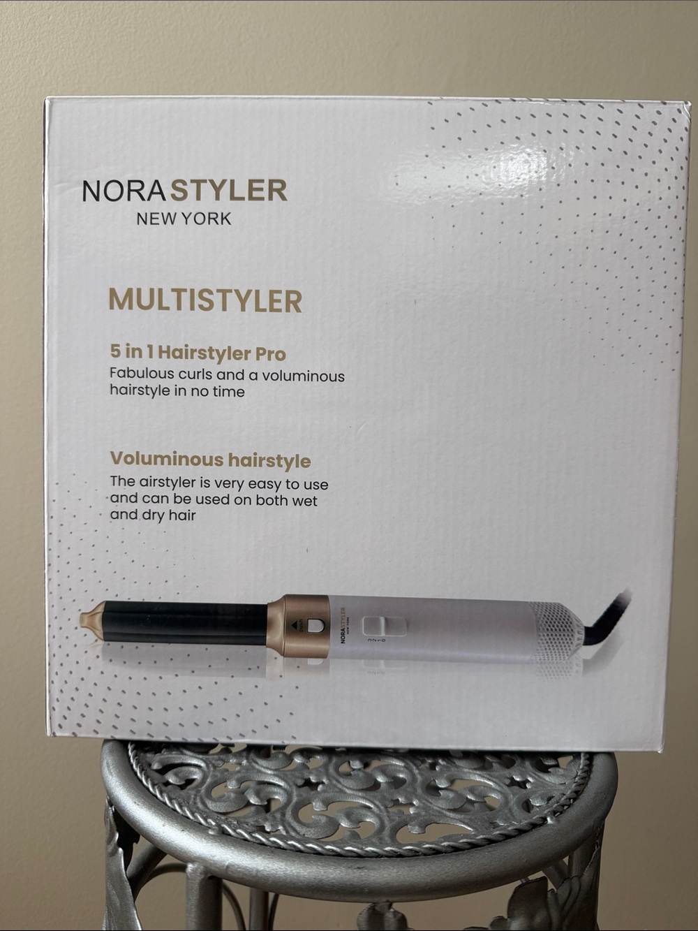 Nora Styler Multistyler 5-in-1 Hair Tool — White & Gold